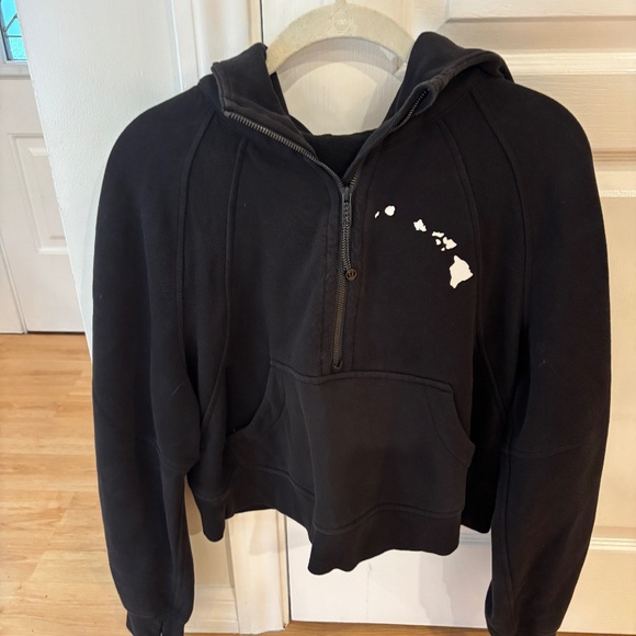 WOMEN'S LULULEMON SCUBA HALF-ZIP SCUBA HOODIE BLACK XS/S SPECIAL EDITION HAWAII - Picture 1 of 5